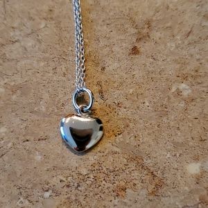Small silver heart necklace